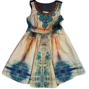 Anthropologie Bhanuni By Jyoti Embroidery and Beaded Sleeveless Dress size 4P